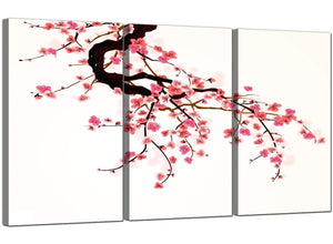 3 Panel Floral Canvas Prints UK Cherry Blossom 3081