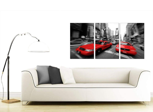 Three Panel City Canvas Prints 125cm x 60cm 3025