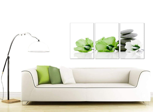 3 Panel Floral Canvas Wall Art 125cm x 60cm 3070