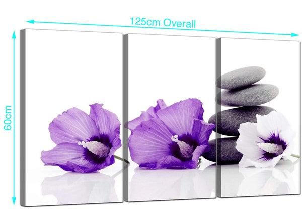 3 Part Flowers Canvas Prints UK 125cm x 60cm 3071