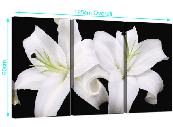 3 Part Lily Canvas Pictures 125cm x 60cm 3128