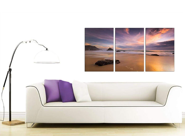 Set of 3 Sea Canvas Prints 125cm x 60cm 3198