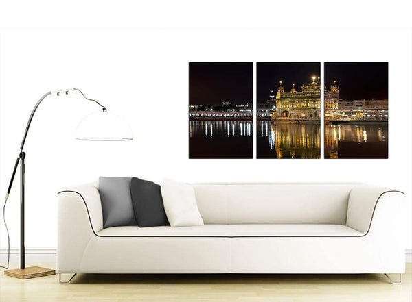 Set of 3 Indian Canvas Art 125cm x 60cm 3195