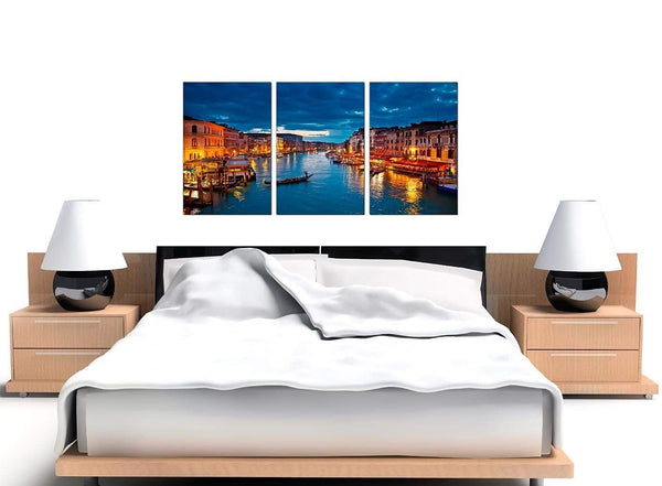 Venice Italy Gondola Grand Canal Blue City Canvas