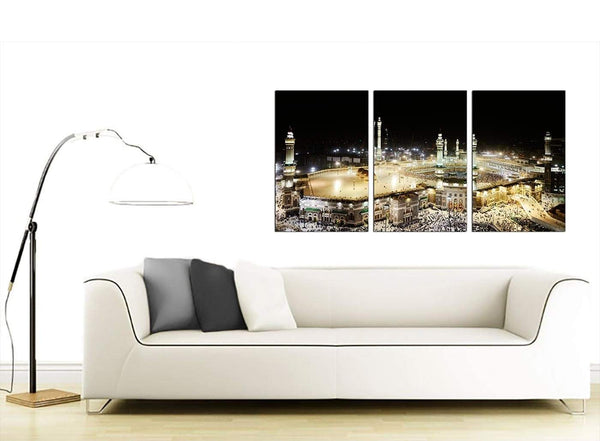 3 Part Islamic Canvas Pictures 125cm x 60cm 3190