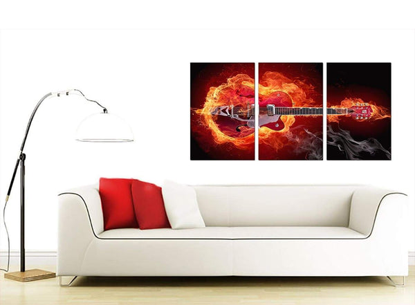 Set of 3 Music Canvas Pictures 125cm x 60cm 3065