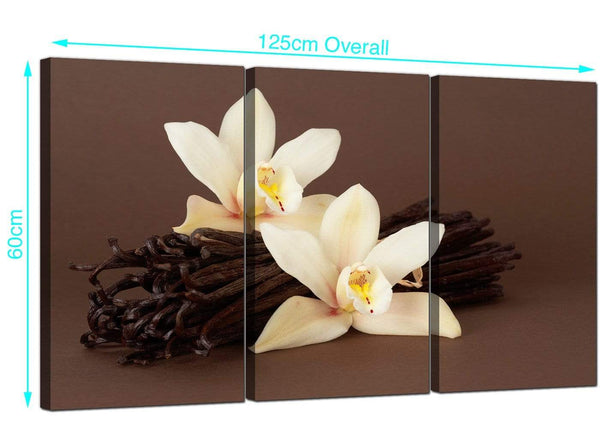 Set of Three Orchids Canvas Wall Art 125cm x 60cm 3121