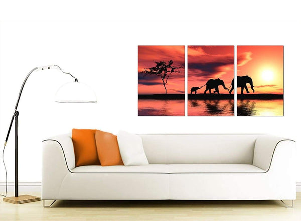 Set of 3 Wildlife Canvas Prints UK 125cm x 60cm 3102