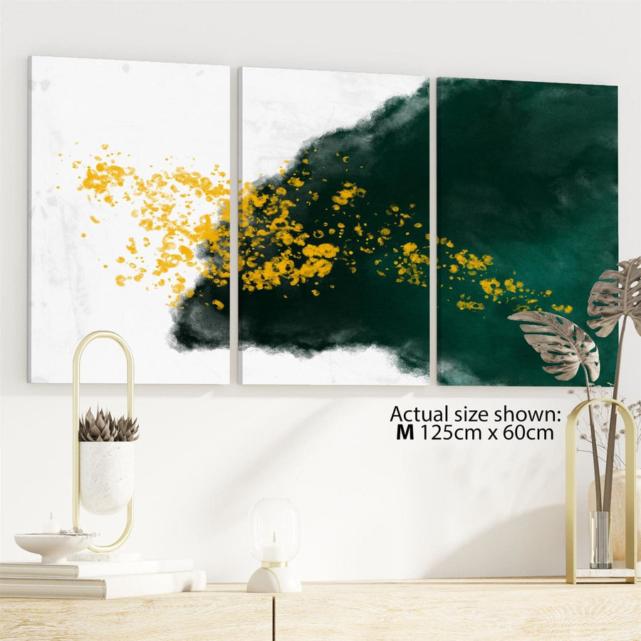 Abstract Green Yellow Painting Canvas Art Pictures