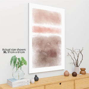 Abstract Grey Blush Pink Painting Canvas Wall Art Print