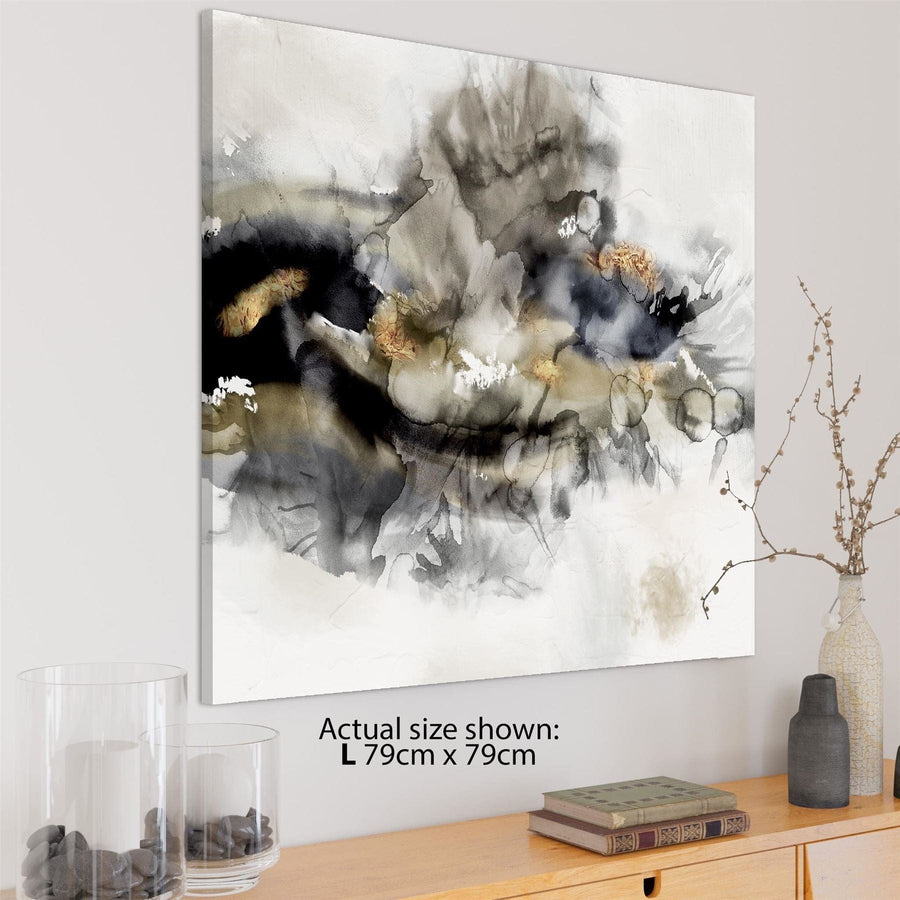 Abstract Black and White Gold Design Canvas Art Prints