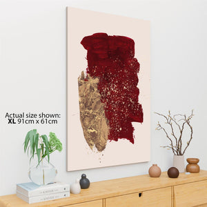 Abstract Red Gold Painting Canvas Art Pictures