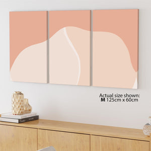 Abstract Pale Pink Watercolour Framed Art Pictures