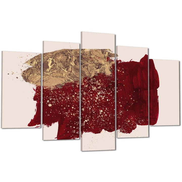 Abstract Red Gold Painting Canvas Art Pictures - 1747