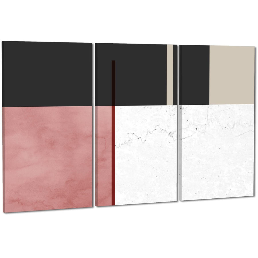 Abstract Pink Grey Design Canvas Art Pictures