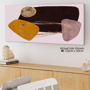 Abstract Pink Brown Graphic Framed Art Prints