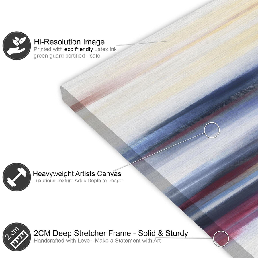 Abstract Multi Coloured Brush Strokes Canvas Art Prints