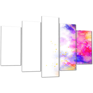 Abstract Multi Coloured Watercolour Brushstrokes Framed Art Prints