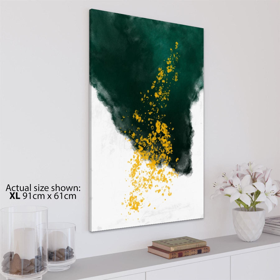 Abstract Green Yellow Painting Canvas Art Pictures