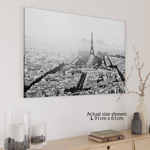 Paris Skyline Landscape Canvas Wall Art Picture Cities Black and White