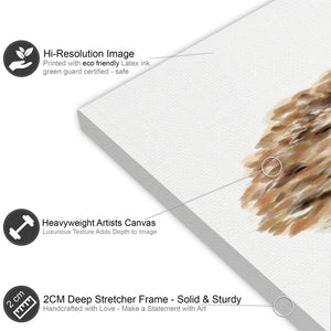 Hedgehog Canvas Art Prints - Brown