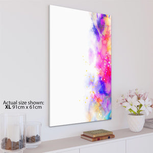 Abstract Multi Coloured Watercolour Brushstrokes Framed Art Prints