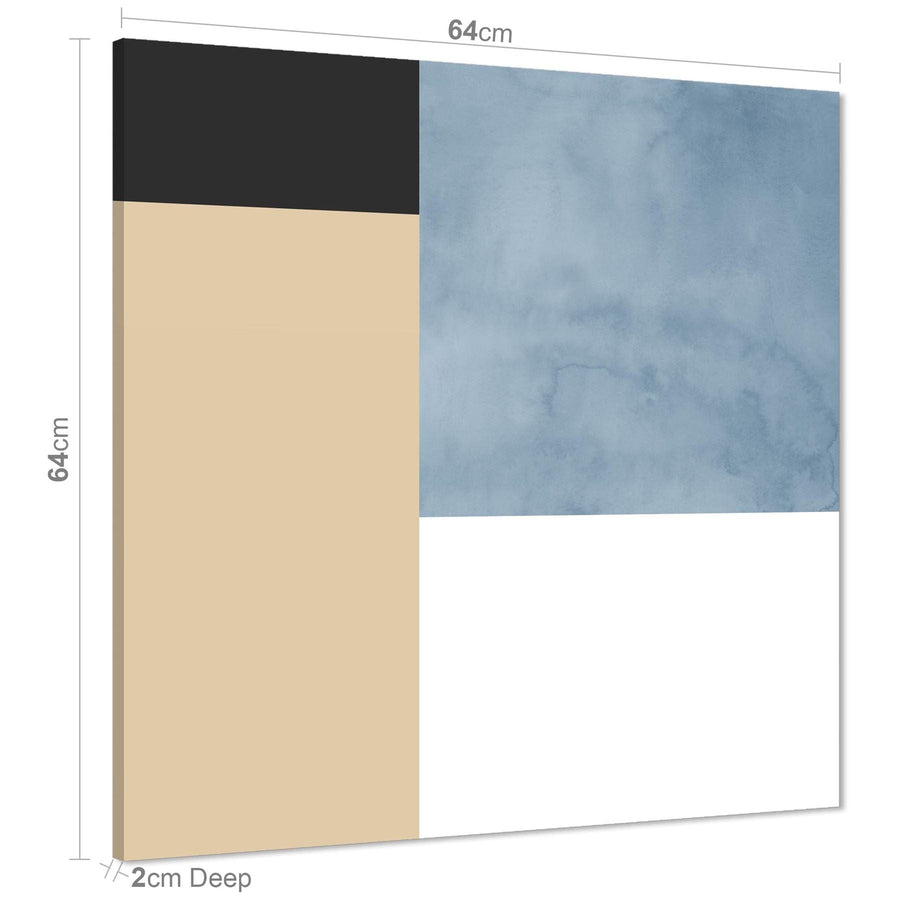 Abstract Blue Natural Design Canvas Wall Art Print