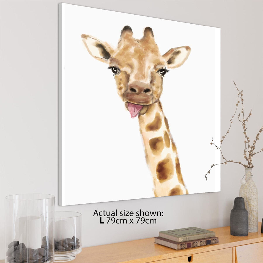 Giraffe Framed Art Prints - Brown