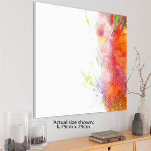 Abstract Multi Coloured Watercolour Brushstrokes Framed Wall Art Picture