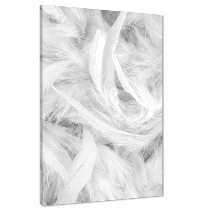 Abstract Grey Feathers Canvas Art Prints - 1RP1193M