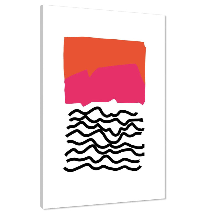 Abstract Orange Pink Black Rothko Inspired Style Canvas Art Prints - 1RP1136M