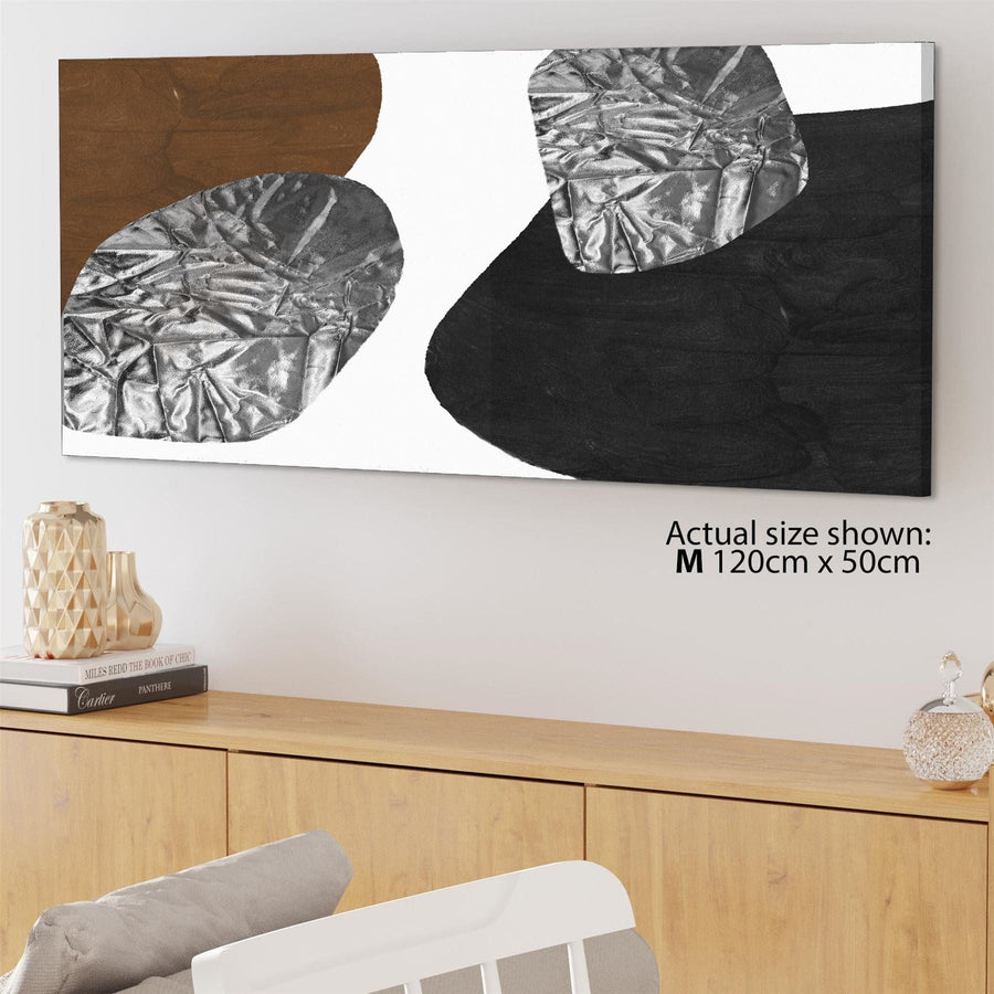 Abstract Brown Black Grey Design Framed Wall Art Print