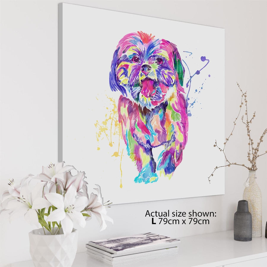 Shih Tzu Canvas Wall Art Print - Multicoloured