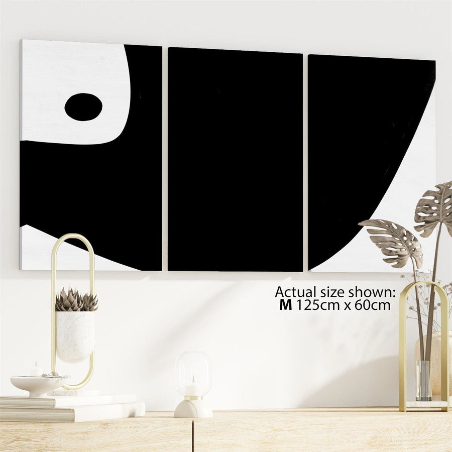Abstract Black and White Design Framed Art Pictures