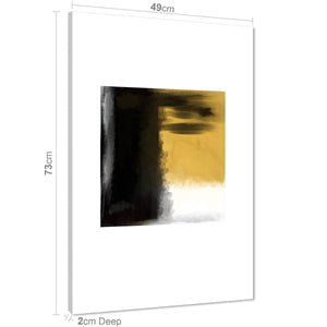 Abstract Mustard Yellow Black Painting Canvas Art Prints