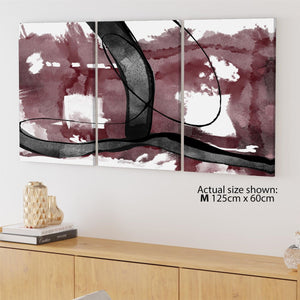 Abstract Red Black Graphic Canvas Art Pictures