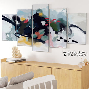 Abstract Multi Coloured Illustration Canvas Art Prints