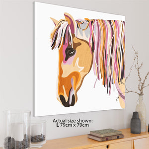 Horse Canvas Wall Art Print - Multi Coloured