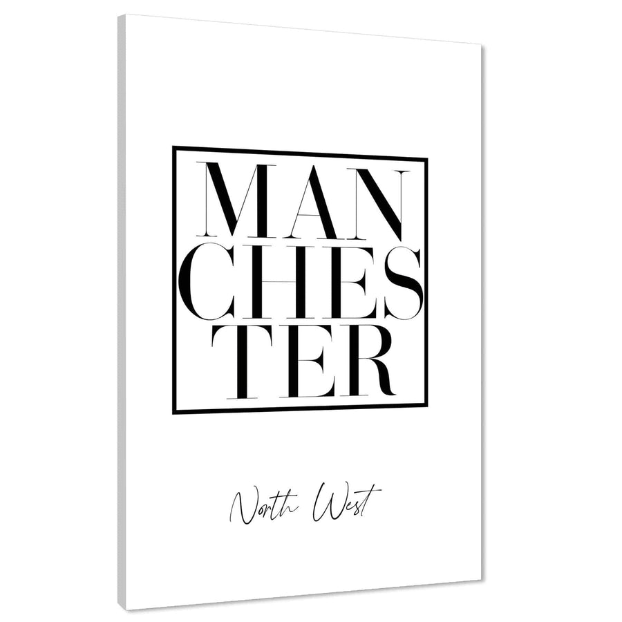 Manchester Canvas Wall Art Picture Cities Black and White