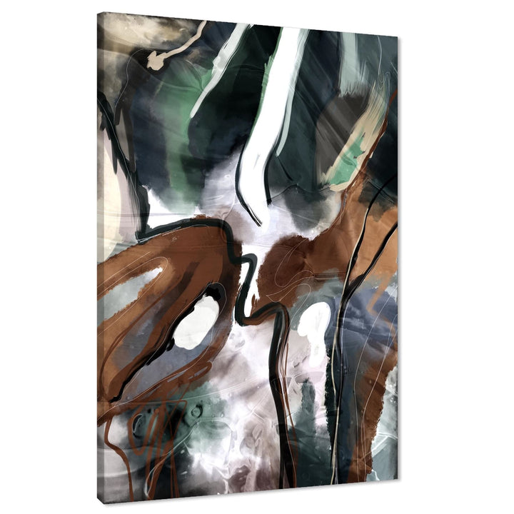 Abstract Brown Green Graphic Framed Art Prints - 11032