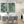 Pair Abstract Framed Canvases - Jackson Pollock Style Green