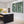 Pair Abstract Framed Canvases - Jackson Pollock Style Green