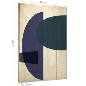 Abstract Purple Blue Geometric Design Canvas Art Prints