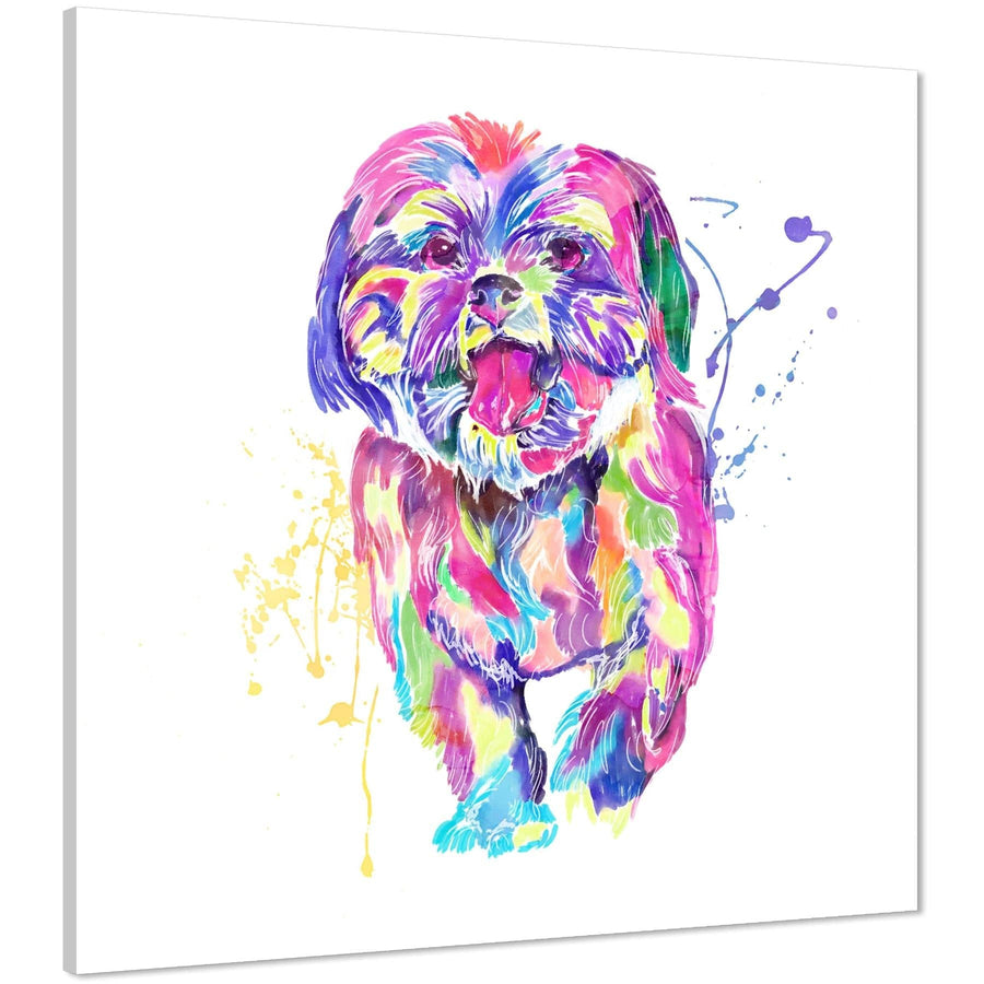 Shih Tzu Canvas Wall Art Print - Multicoloured