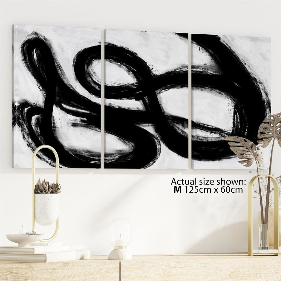 Abstract Black and White Grey Design Framed Art Prints