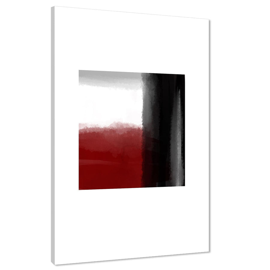 Abstract Red Black Watercolour Canvas Art Pictures