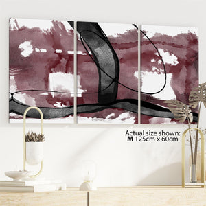 Abstract Red Black Graphic Canvas Art Pictures