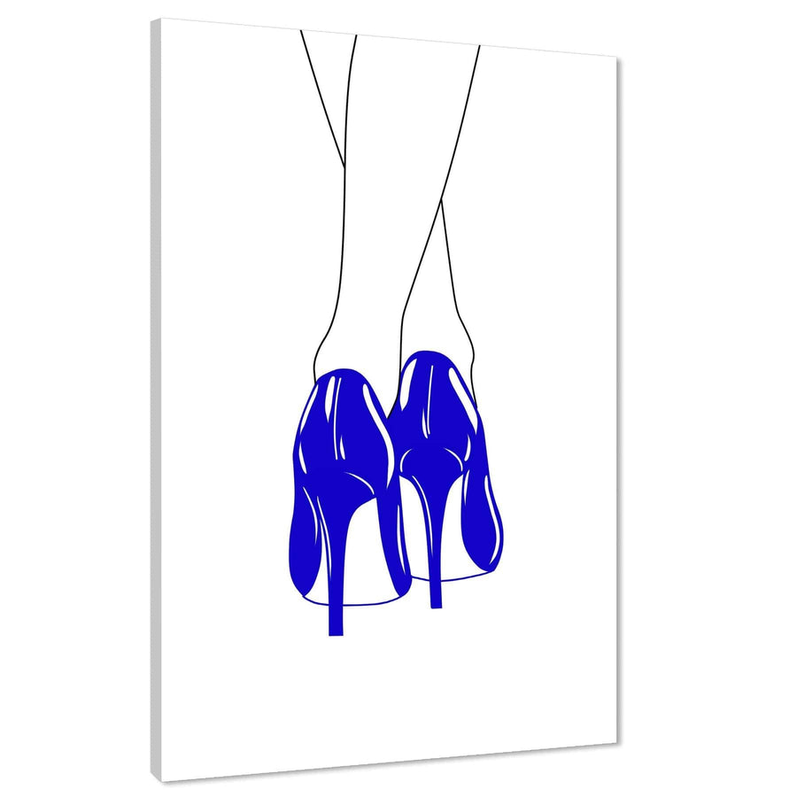 Blue Fashion Canvas Art Pictures High Heel Shoes