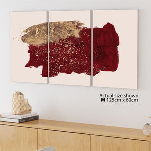 Abstract Red Gold Painting Canvas Art Pictures