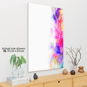 Abstract Multi Coloured Watercolour Brushstrokes Framed Art Prints